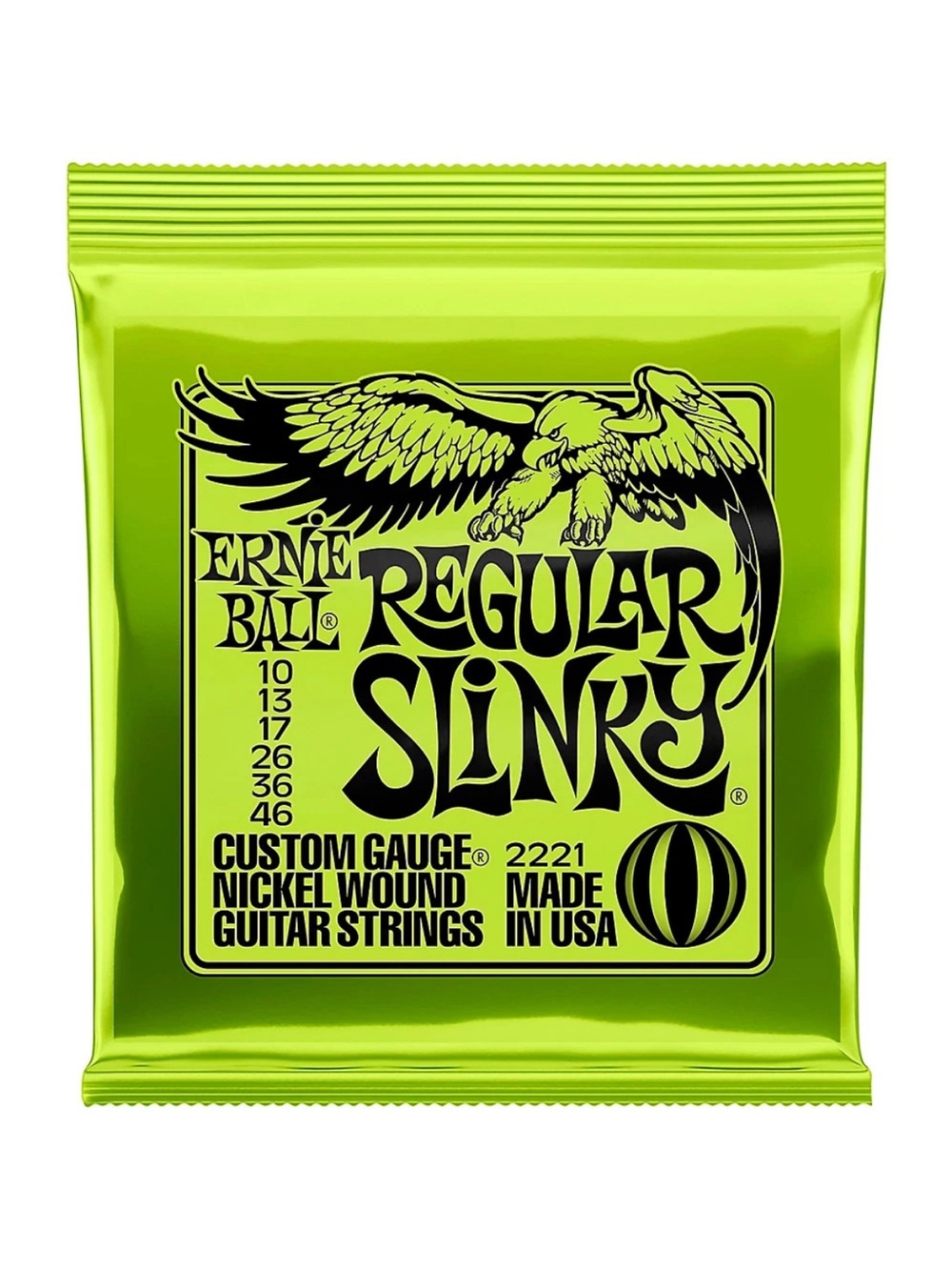 Ernie Ball Regular Slinky 2221 Nickel Wound Electric Guitar Strings Single Pack